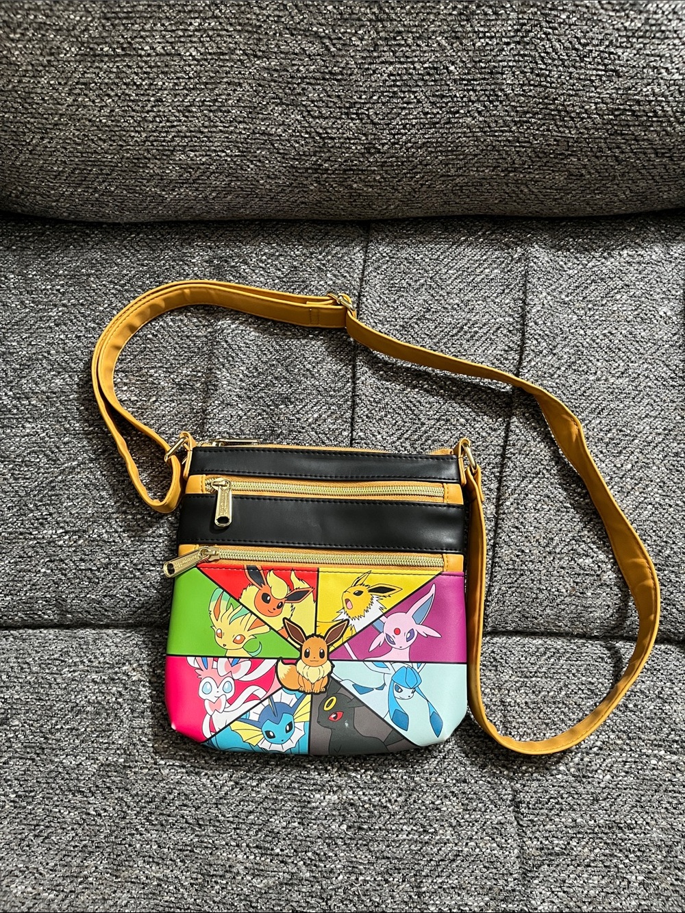 Loungefly Eevee & Evolutions Colorblock Crossbody Bag - Yellow Accent